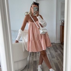 Pink mini dress
